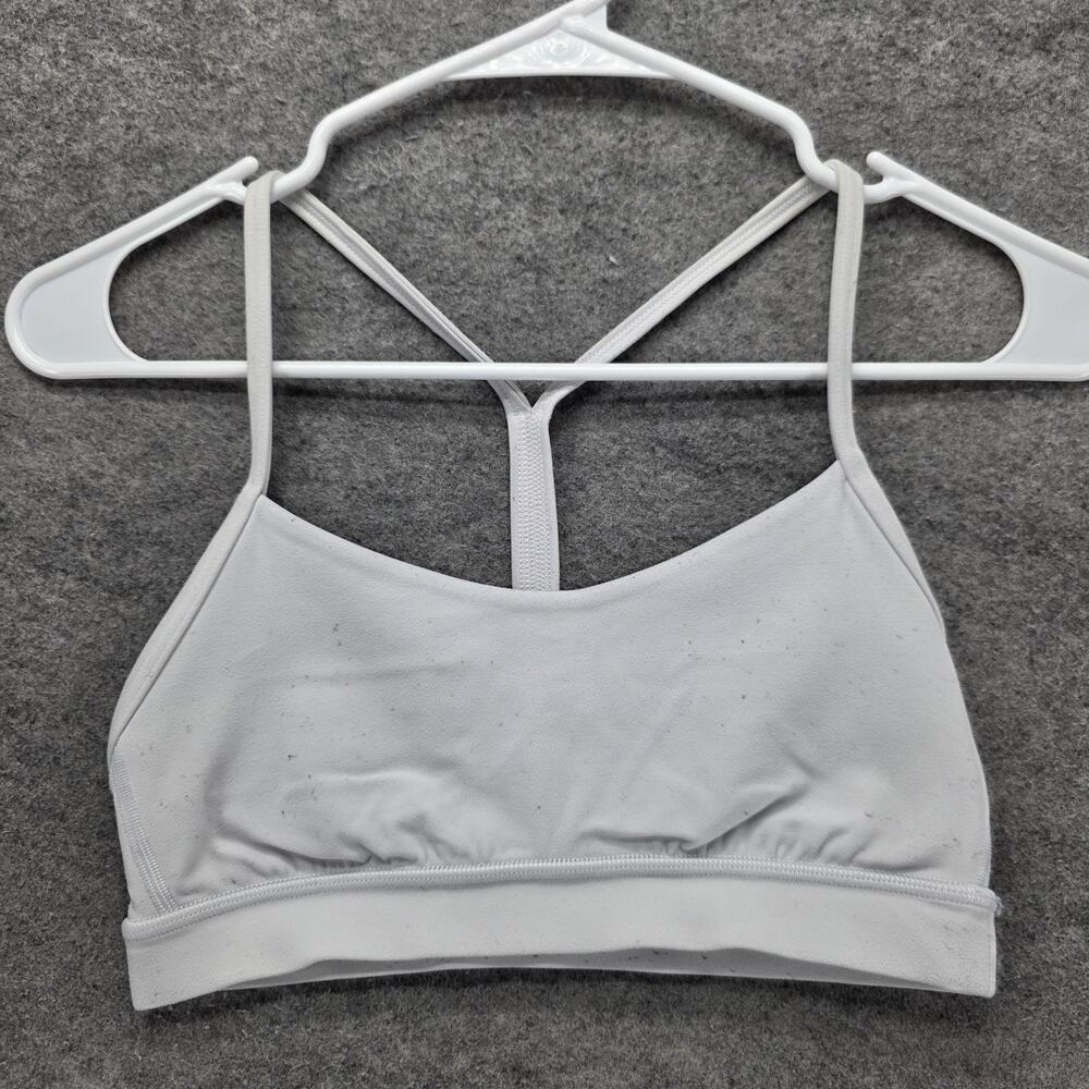 Lululemon Sports Bra Womens 4 Gray Racerback Lightly Lined Medium Support